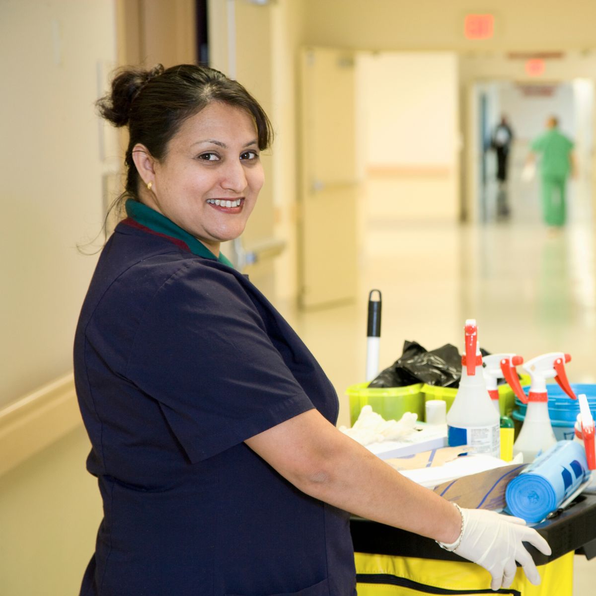 Commercial Cleaning Service Employee in Asheville, NC performing their Janitorial Services